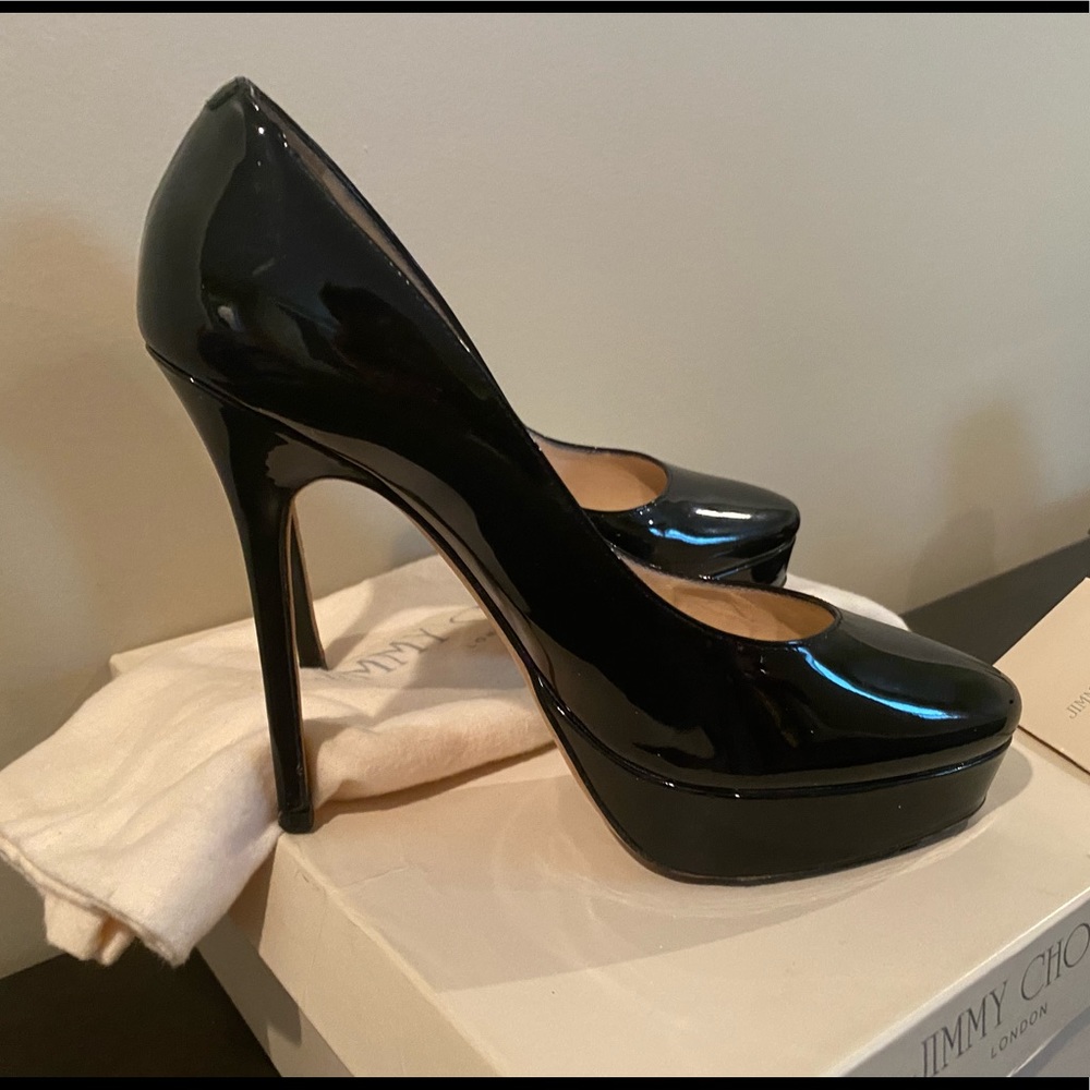 Jimmy Choo Cosmic Black Patent Pump